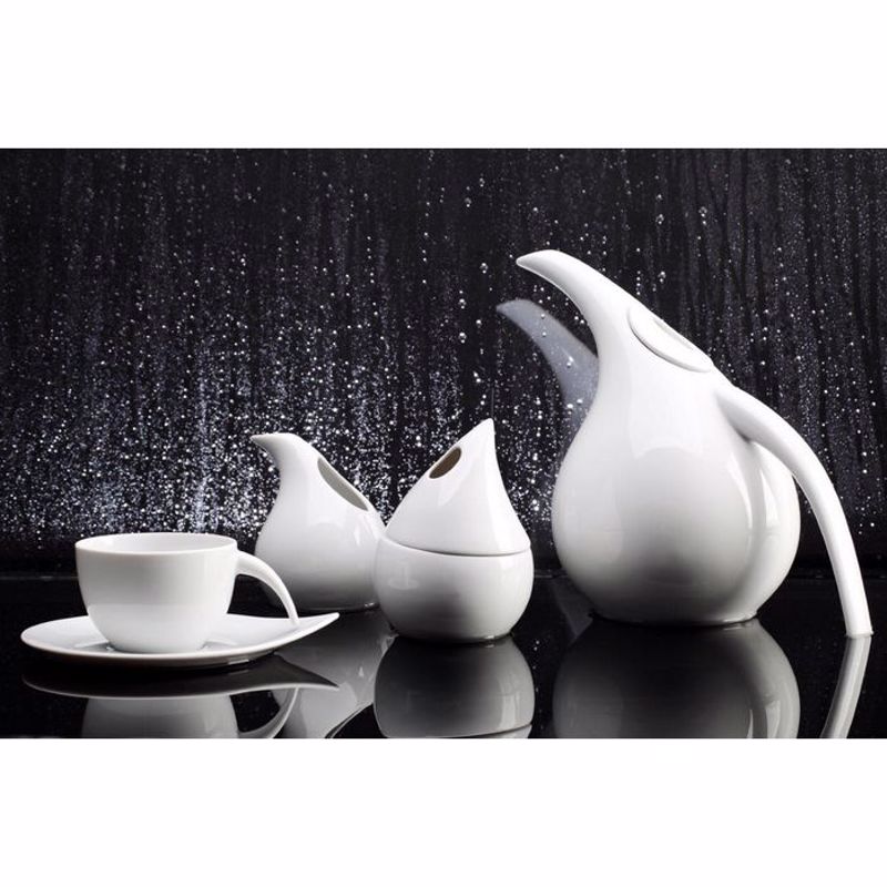 Cryspo Trio Flitzani/Piataki Tsagou 220cc Lefki Porselani 'DROP WHITE' 3800016